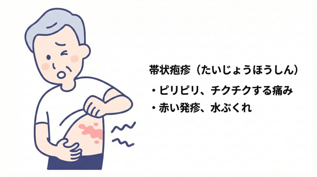 帯状疱疹 の画像